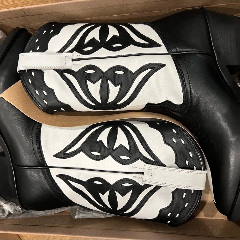 Steve Madden Laredo cowboy boots.